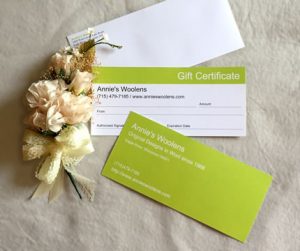 Annie's Woolens Gift Certificates