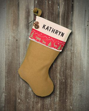 Lodge Personalized "Kathryn" Christmas Stocking