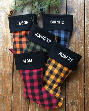 Plaid Set - Personalized Christmas Stockings