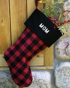 Personalized Red Buffalo Plaid Christmas Stockings