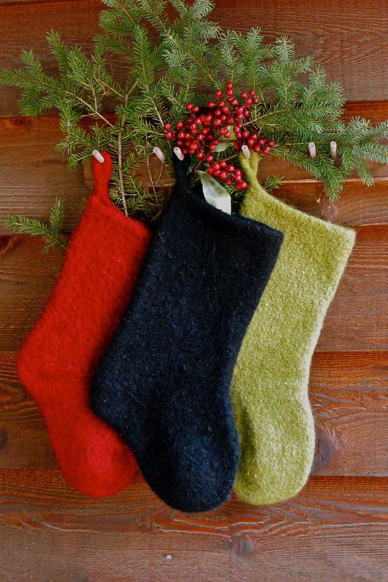 Felted Christmas Stocking Pattern - Annie's Woolens Christmas