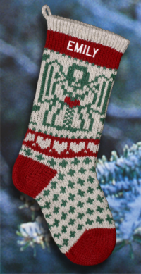 SECONDS SAMPLE SALE Personalized Christmas Stockings Hand Knit Wool Stockings Angel