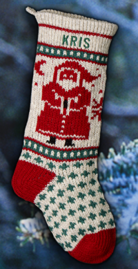 SECONDS SAMPLE SALE Personalized Christmas Stockings Hand Knit Wool Stockings Angel