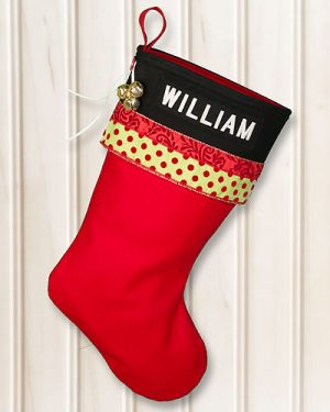 Personalized "WILLIAM" Glitz Christmas Stocking