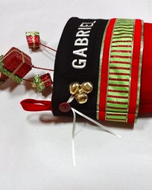 Personalized Glitz Christmas Stocking "GABRIEL"