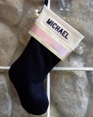 Glitz "MICHAEL" Personalized Christmas Stocking
