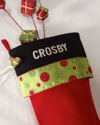 Glitz "CROSBY" Personalized Christmas Stocking