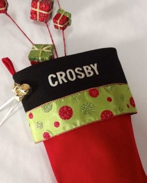 Glitz "CROSBY" Personalized Christmas Stocking