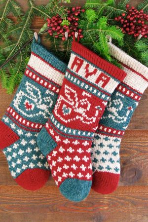 Holly Christmas Stocking Kits and Pattern - Annie's Woolens