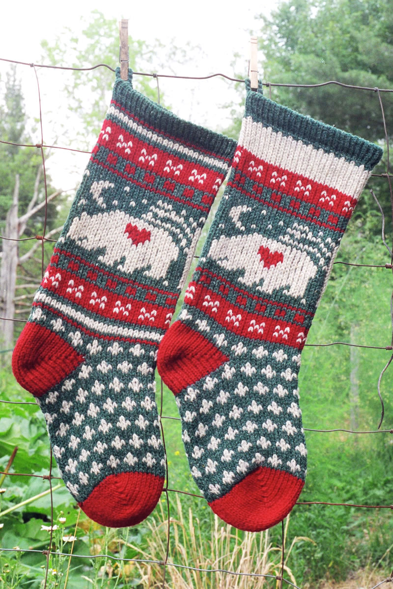 Evergreen Christmas Stocking Kits and Pattern - Annie's Woolens