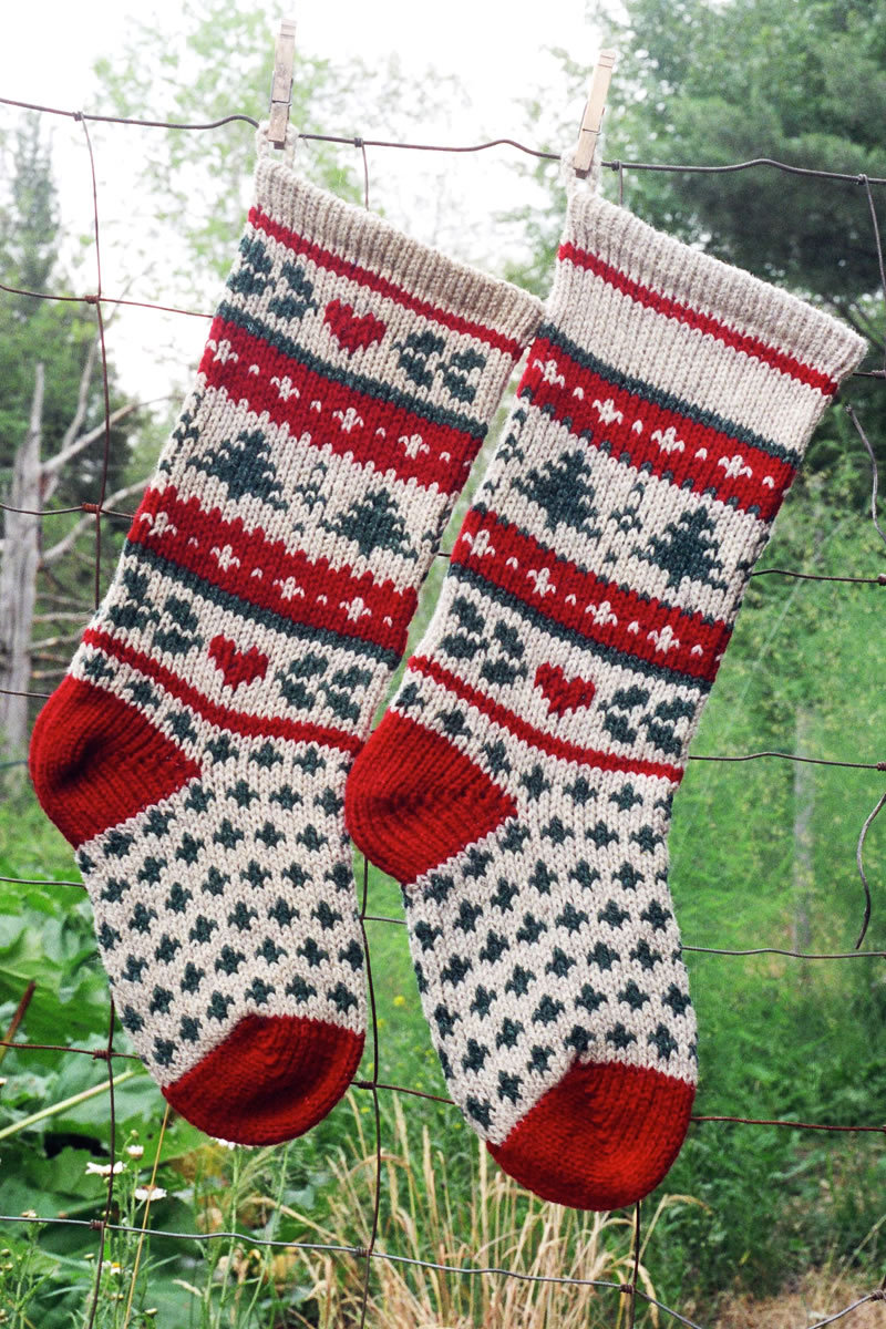 Evergreen Christmas Stocking Kits and Pattern - Annie's Woolens