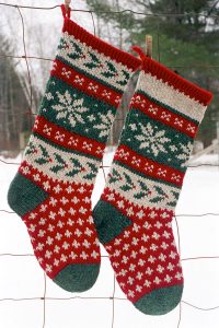 Cardinal Christmas Stocking Kit, Knitting Kit - Halcyon Yarn