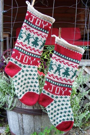 Joy-to-the-World Christmas Stocking Kits and Pattern