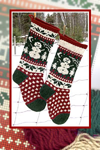 Scandinavian Christmas Stocking Yarn Packs for Knitting