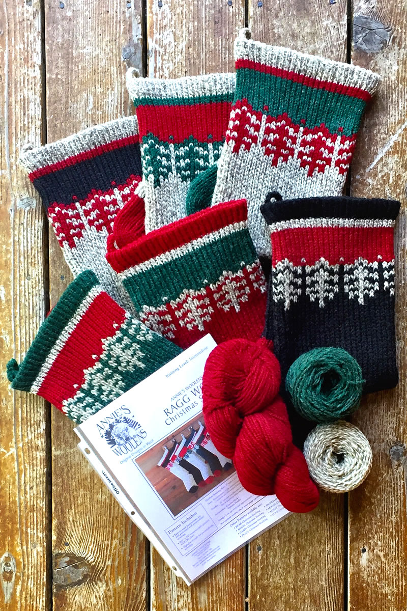 Ragg Wool Christmas Stocking Kits and Pattern - Annie's Woolens Christmas  Stocking DesignsAnnie's Woolens Christmas Stocking Designs
