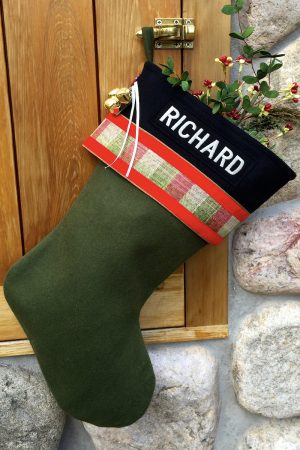 Personalized Lodge-Style "Richard" Christmas Stocking